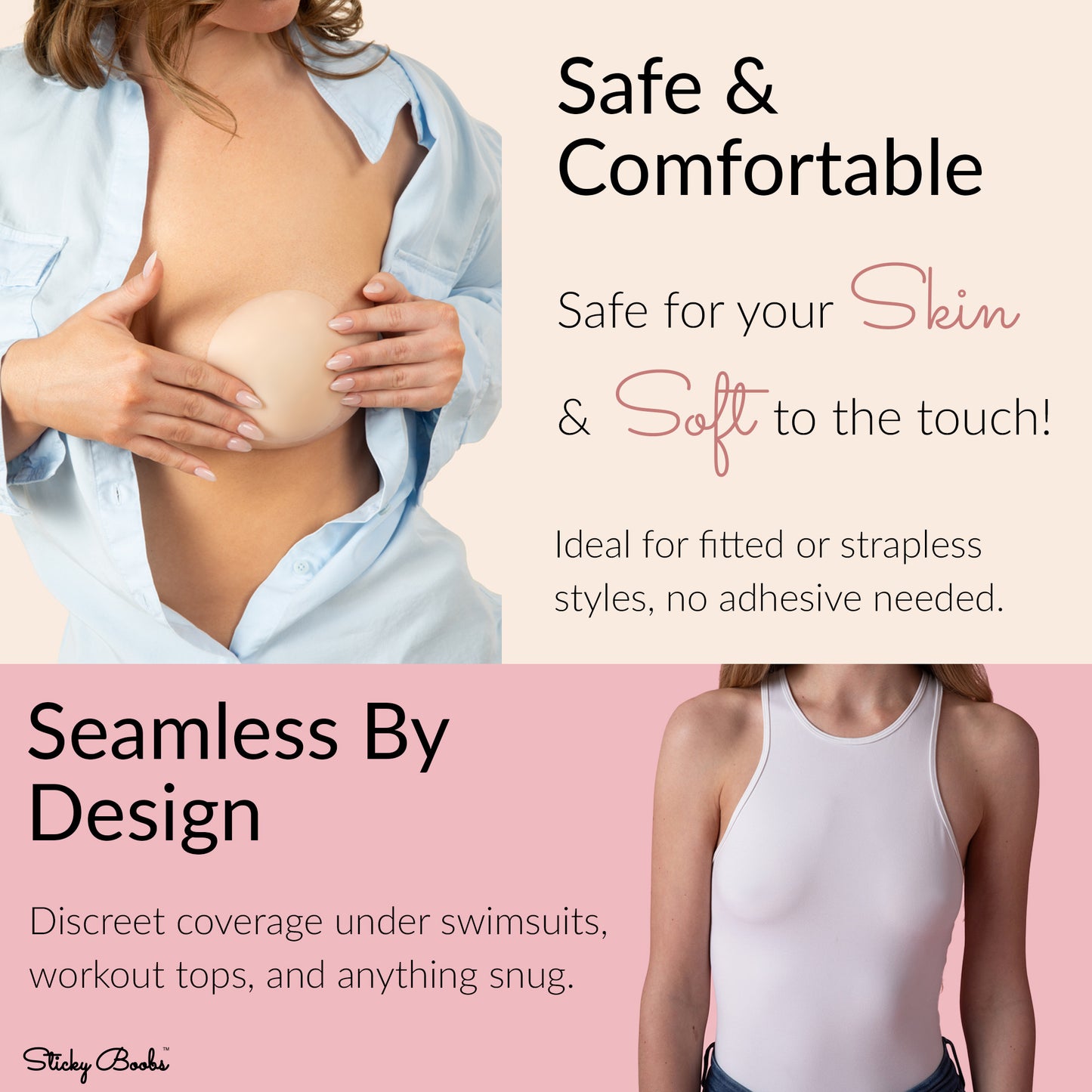 (Non - Adhesive) Sticky Boobs