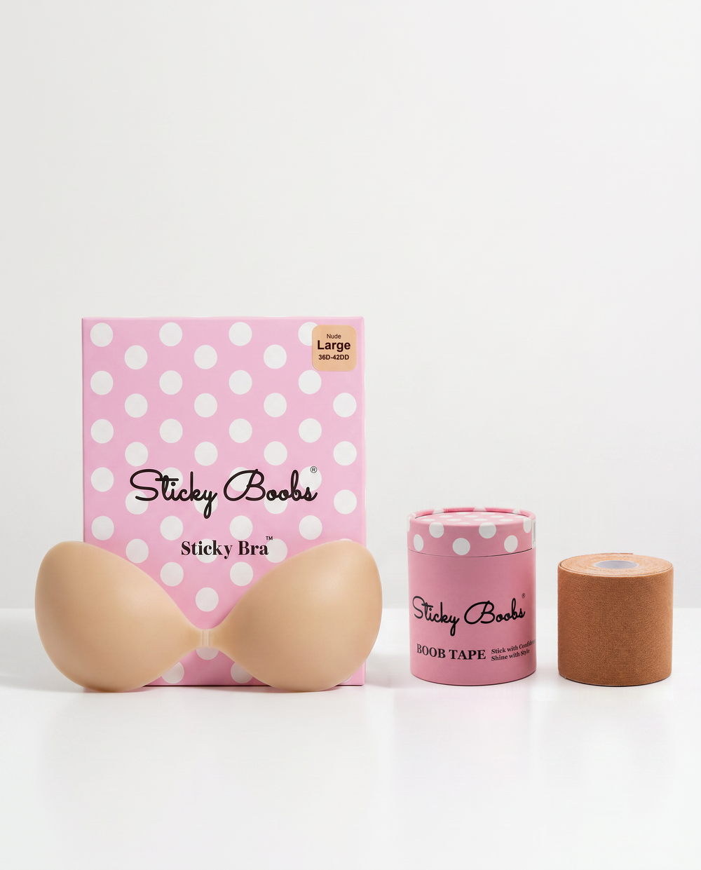 Sticky Boobs Lift Bundle — Sticky Bra (Large) and Boob Tape