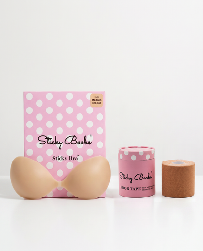 Sticky Boobs Lift Bundle — Sticky Bra (Medium) and Boob Tape 