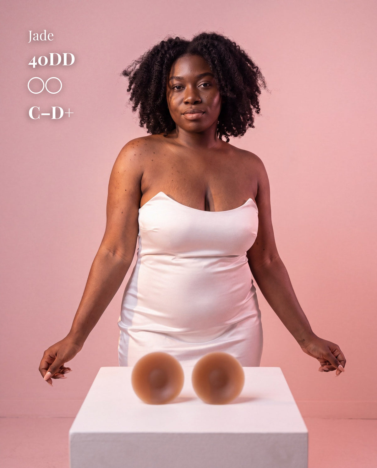 The Original Sticky Boobs, Dark shade, size C-D+ (10cm) — adhesive nipple covers with box 