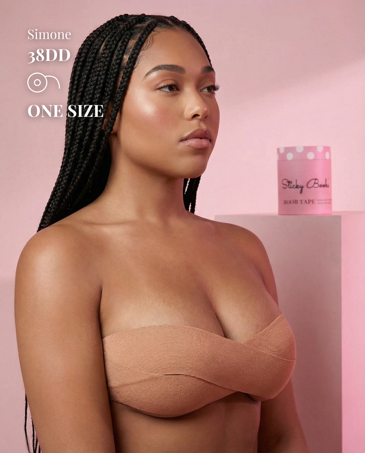 Boob Tape- on model